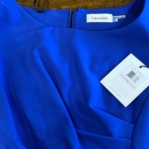 NWT Calvin Klein blue mini sheath dress.